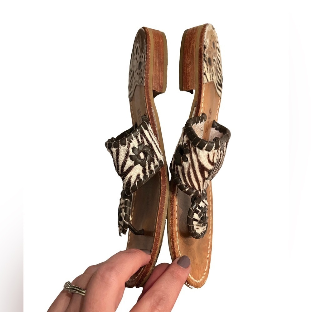 Jack Rogers Zebra Print Sandals 7m - Picture 2 of 6